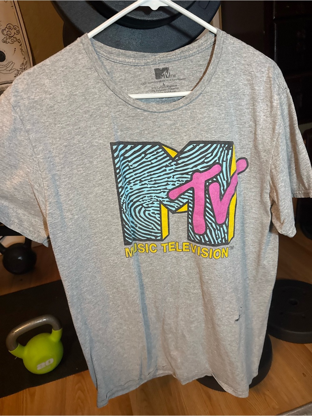 Vintage MTV T shirt Grey Large